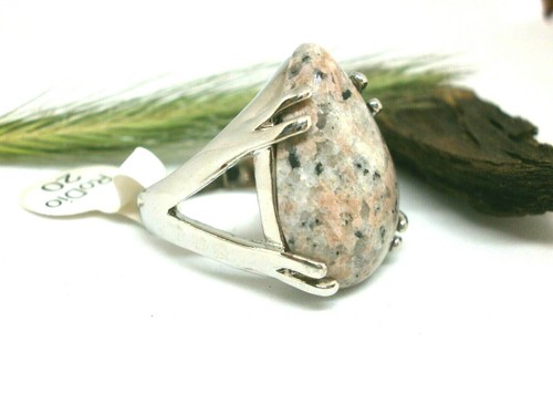 Anello ""Diaspro 3 maggio"" pietra naturale - mod. n. 7- Taglia 20 (20 mm) - Foto 4 di 5