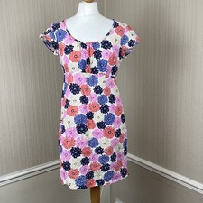 Boden Multicoloured Floral Shift Dress Breezy Beach Summer Size 10P