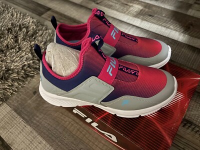 NEW FILA Big Girls Landbuzzer Pink, Purple Slip On Shoes, Size