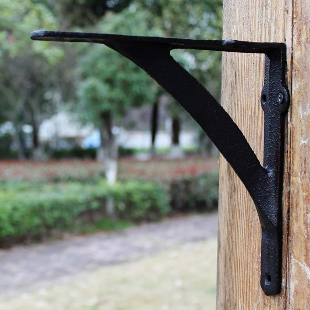 Iron Black Vintage Metal Shelf Bracket Heavy Duty Home Decor
