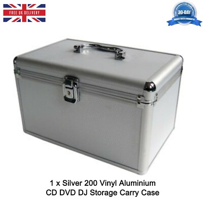1 x CD DVD Aufbewahrung DJ Case 200 Discs silber Aluminium nummeriert Hängehüllen