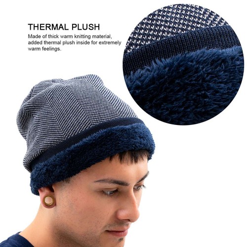 Women's Men Knit Slouchy Baggy Beanie Oversize Winter Hat Ski Fleece Slouchy Cap - Picture 10 of 17