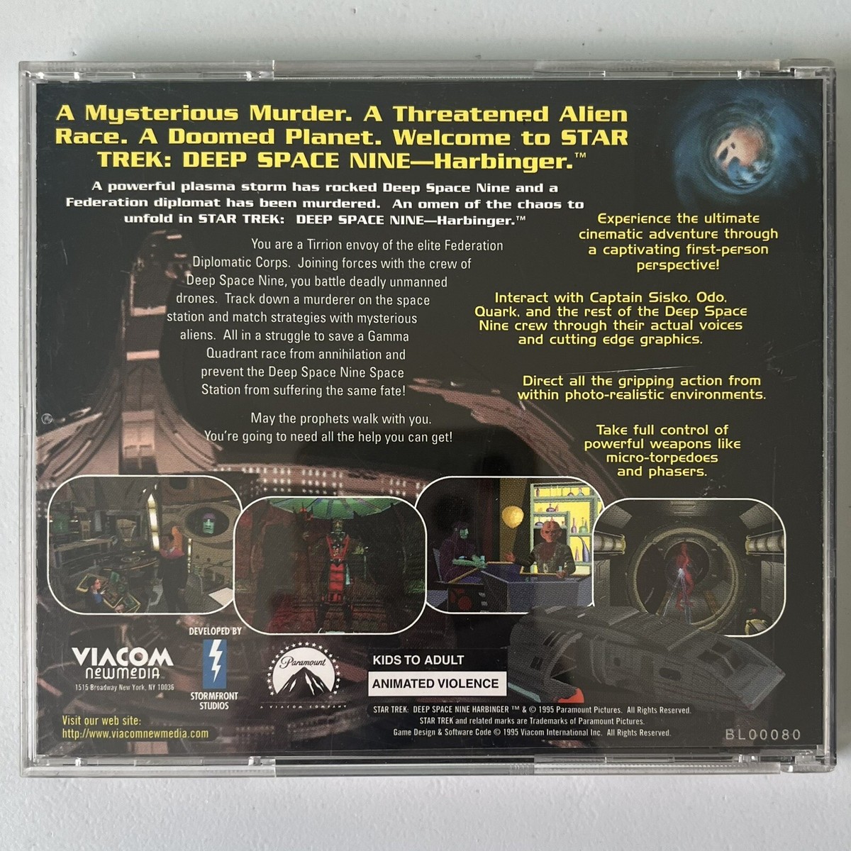 Jeu PC Star Trek DS9 Harbinger 1996 Big Box Scellé - Viacom - Version US/Canada Neuf