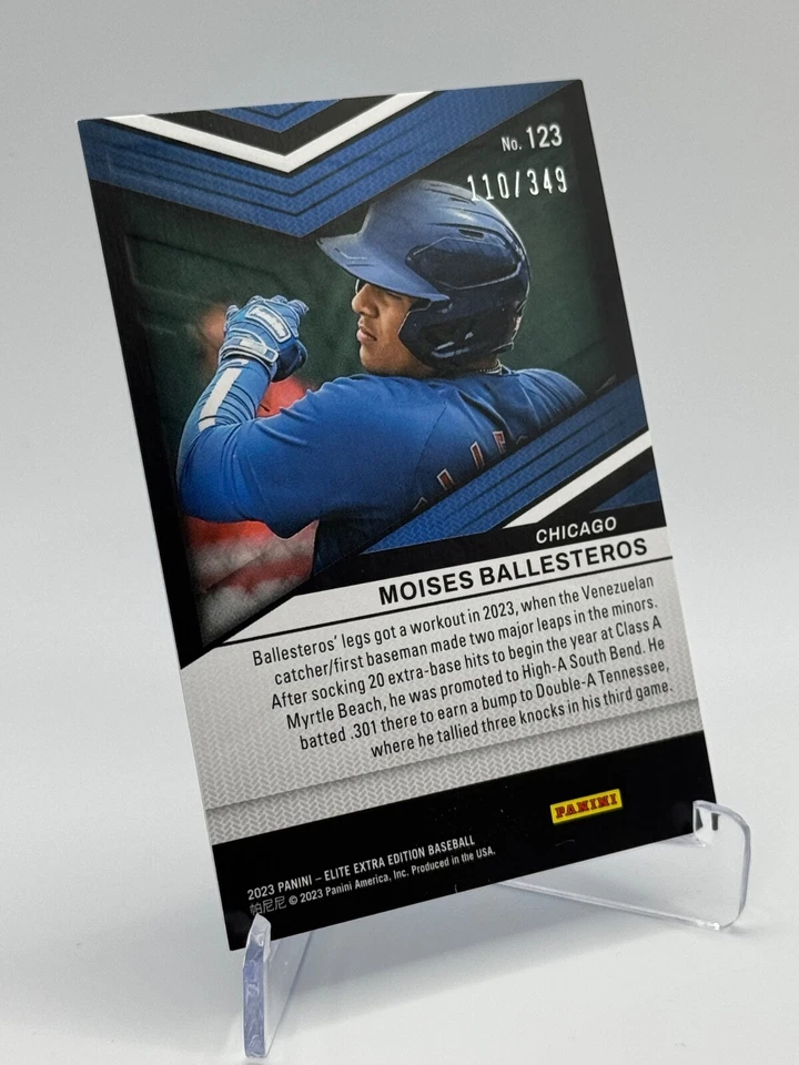 2023 Panini Elite Extra Edition Aspirations #123 MOISES BALLESTEROS | Blue /349 - Image 3 of 3