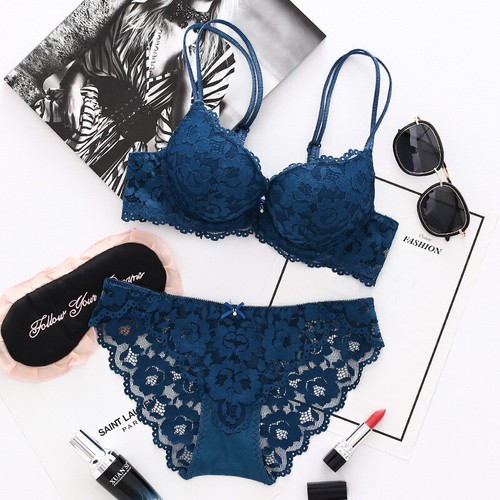 Women's Sexy Lace push up bra Half cup set and Panty Lot 32 34 36 38 AB Lingerie - Picture 20 of 46