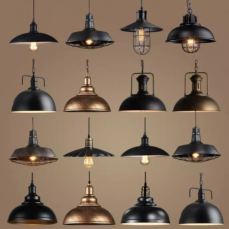 Vintage Ceiling Hanging Pendant Light Warehouse Metal Barn Industrial Loft Lamp