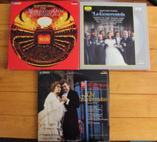 LOT OF 3 laserdisc sets LD METROPOLITAN OPERA  ROYAL OPERA  LA CENERENTOLA