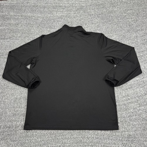 Adidas Sweatshirt Mens XL Black Performance 1/4 Zip Mock Neck Golf Lightweight - Picture 2 of 10