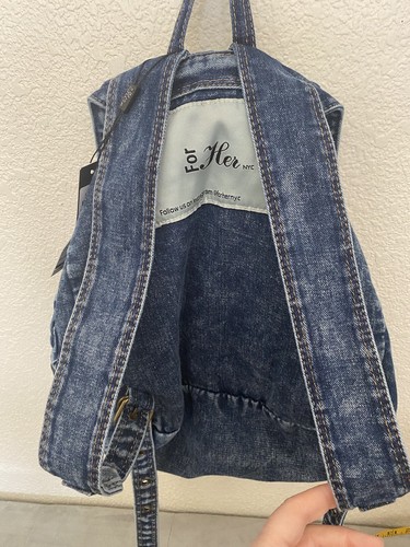 For Her NYC Demin Backpack Brand New with Tags - Picture 10 of 13