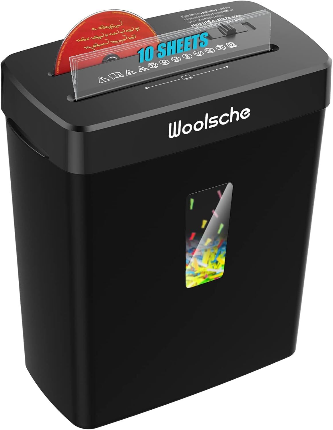 Paper Shredder 3-Mode Shred Credit Card Durable Jam Proof System for Home Office-image