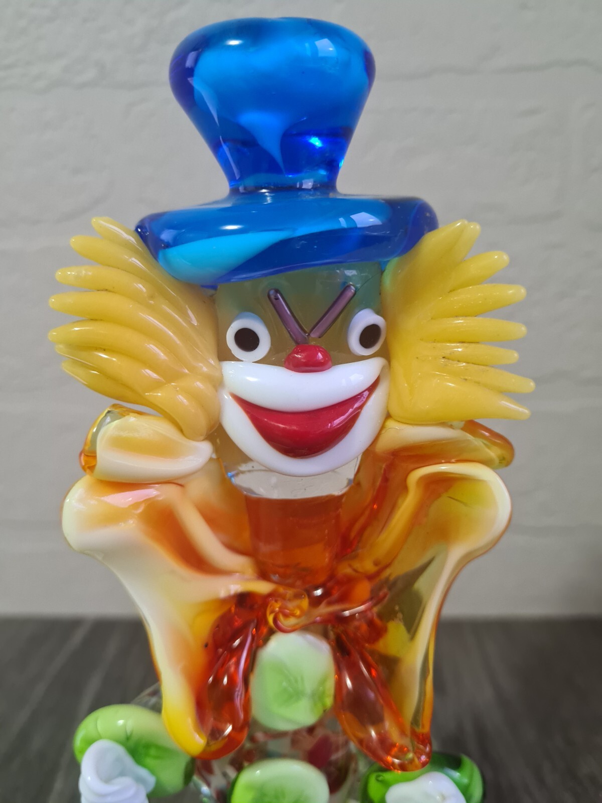 Vintage Murano Glass Clown, 8.5"inches Tall, With Original Sticker Label eBay