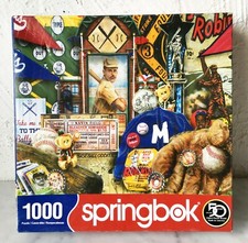 Vintage Baseball 1000 Piece Springbok Jigsaw Puzzle 24" x 30" Complete