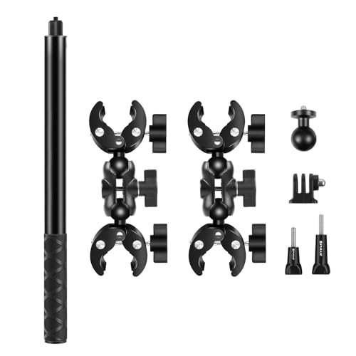 PULUZ Motorrad Selfie Stick Stützklemme150cm, Insta 360 Selfie Stick Unterst%c3%bctzung Selfie Stick Halterung Super Klemmen Action Kameras PULUZ Motorrad Selfie Stick Stützklemme150cm, Insta 360 Selfie Stick Unterst%c3%bctzung Selfie Stick Halterung Super Klemmen Action Kameras