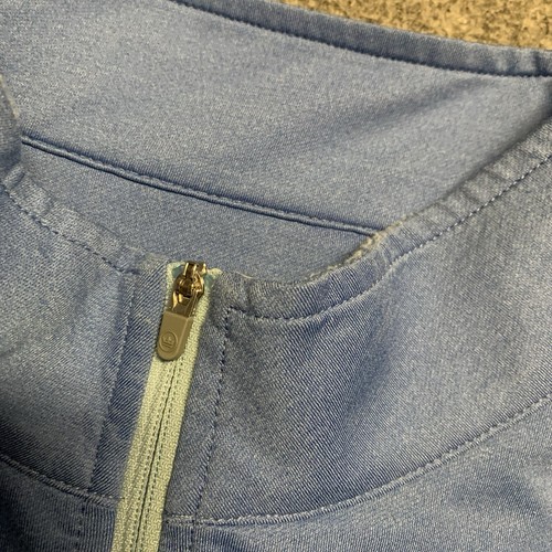 Peter Millar Poly Spandex Blend 1/4 Zip Sweater MENS Size XL Blue - Picture 9 of 13
