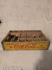 Vintage 1967 COCA COLA Yellow Wooden Crate 24 Count From Chattanooga Tenn.-Dated