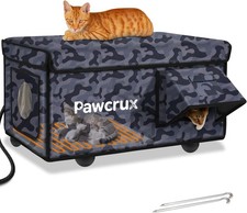 ALL WEATHER Heated Cat House for Outdoor Insulated  Safe Escape Door Waterproof