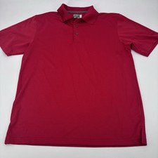 BEN HOGAN Performance GOLF POLO SHIRT Mens Red Athletic athleisure preppy