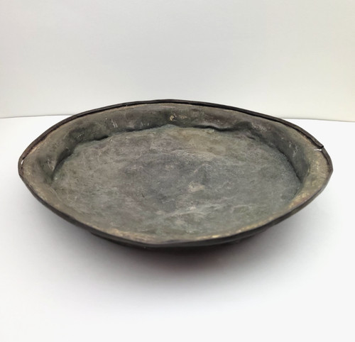 9.75" RARE Fur Trade Era Red Brass Pie Plate - Itasca County Minnesota Artifact