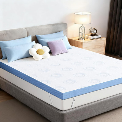 Extra Firm 3'' Mattress Topper Queen for Back Pain Relief & Comfort
