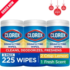 Clorox Disinfecting and Cleaning Wipes, Crisp Lemon and Fresh Scent, 75 Count