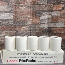 Canon Palm Printer Paper Rolls 3 Full Rolls P3-D P5-D P6-D P7-D