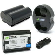 Wasabi Power Battery (2-Pack) and Dual Charger for Fujifilm NP-W235