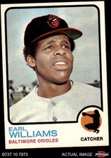 1973 Topps #504 Earl Williams xGAP Orioles COMMON VARIATION 6 - EX/MT