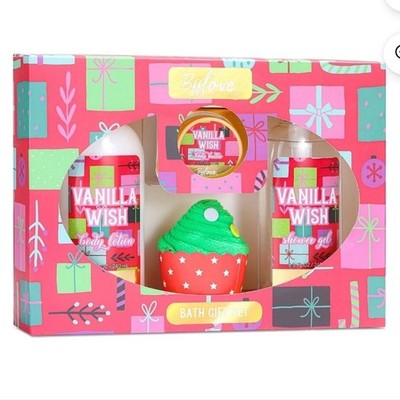 NEW BFF Love Vanilla Wish 4 Piece Spa Holiday Christmas Bath Gift Set