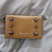 JIMMY CHOO Leather Star Studs Card Case New/Comes with box