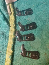 4 pcs Cowboy Boot Metal Western Cowgirl Bolo Slotted Concho Slides