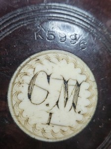 Antique Jaques & Son London Lawn Bowling Ball Bocce Ball Numbered & Personalized