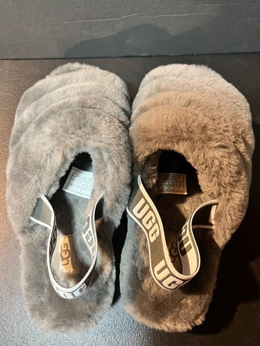 UGG Women's FLUFF YEAH Sandal Burnt Olive Size 9 - Picture 6 of 7