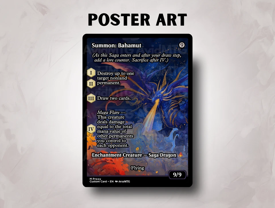 Summon: Bahamut - Custom Magic: The Gathering Card - Image 3 of 4