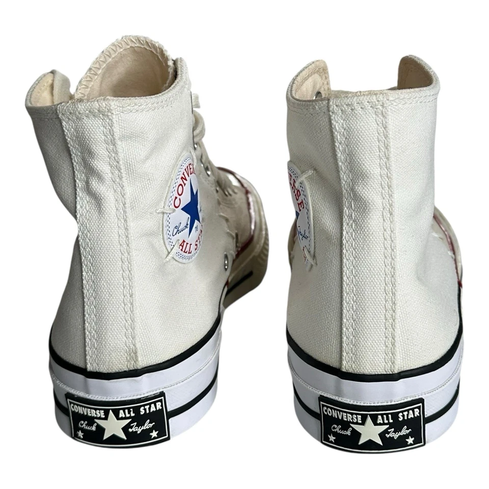 Vintage Converse Men's Chuck Taylor All Stars Sneakers Size 5.5 Cream High Top - Image 4 of 4