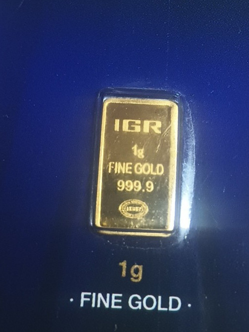 IGR Istanbul Gold Refinery 1g .9999 Fine Gold Bar with Assay Card