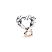 Pandora 782642C00 Charm Damen Unendlichkeits-Herz Offen Silber 14K RoséVergoldet