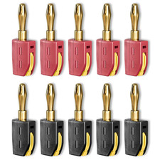4Mm Banana Plug High Current Quick Connect Gold-Plated 32A 10PCS Banana Connecto