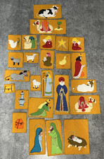 Dicksons Nativity Theme Crimson Gold & Fern 12 x 29 Felt Advent Calendar