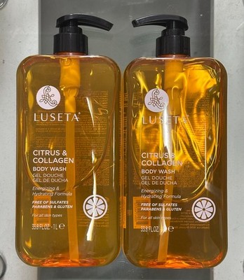 (2-Pk) LUSETA ~ CITRUS & COLLAGEN Energizing Hydrating Formula BODY WASH 1000ml
