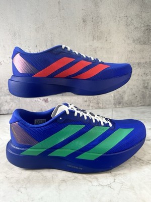 ~Adidas ADIZERO EVO SL WOVEN SHOES JQ4443 Lucid Blue~Court Green Red Mens Size's