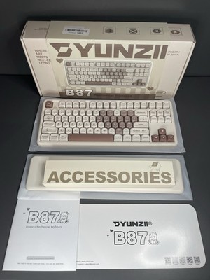 YUNZII B87 Wireless Mechanical Keyboard,QMK/VIA Programmable