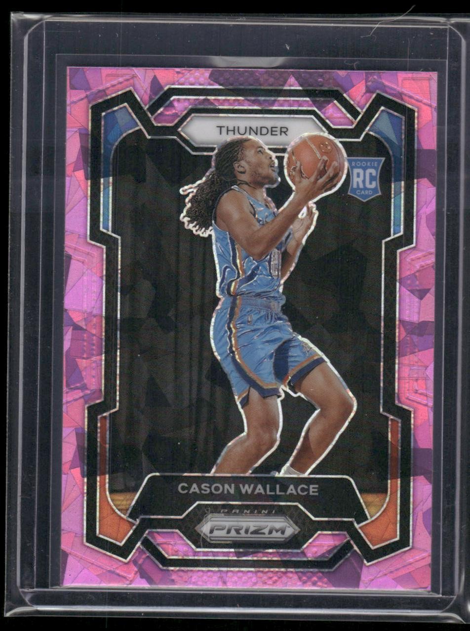 2023-24 Panini Prizm #139 Cason Wallace Prizms Pink Ice