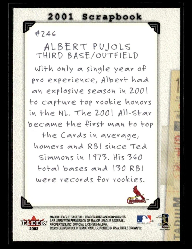 ¡Lote de (27) tarjetas de béisbol Albert Pujols insertos paralelos tarjetas de segundo año! Foto 4 de 4