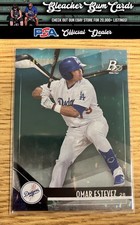 2021 Bowman Platinum TOP-51 Omar Estevez Top Prospects Aqua Ice Foilboard #/250