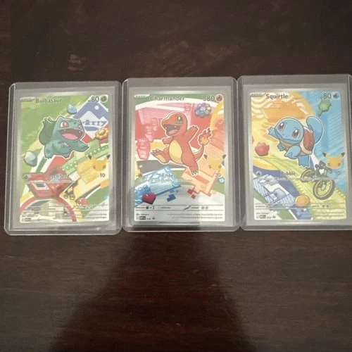 Charmander Bulbasaur Squirtle Pokemon TCG First Partner Illustration Collection