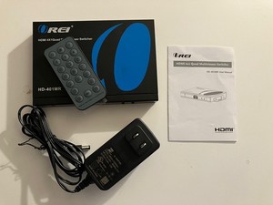 Orei 1080p 4-port HDMI Seamless Switch w/ Multi Viewer (Audio Extract) HD-401MR