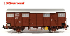Rivarossi HR6224.2, FS Carro Chiuso a due assi Tipo Gs, da 63 M/c, rosso/vagone