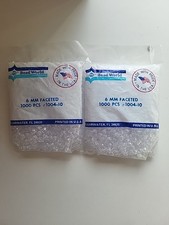 2000Pcs CLEAR Acrylic Round Faceted Beads 6MM Discount On Multiples FreeShipping