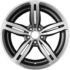 19x9.5 5 Double Spoke Aluminum Wheel Polished And Painted Medium Charcoal 59546 19x9.5 5 Double Spoke Aluminum Wheel Polished And Painted Medium Charcoal 59546