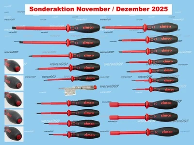 VDE Schraubendreher - Set 20 teilig Kreuzschlitz Torx Steckschlüssel Cimco NEU
